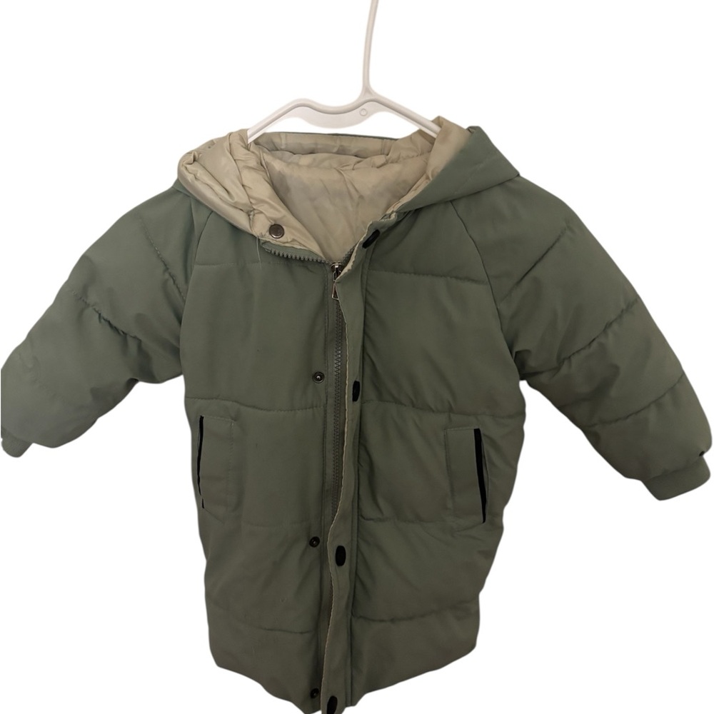Kids Green Puffer Jacket